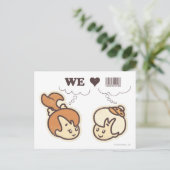 Kies und Bam Bam Wir Liebe Postkarte (Stehend Vorderseite)