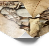 Kies und Blätter Fotodruck (Ecke)