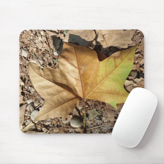 Kies und Blätter Mousepad (Mit Mouse)