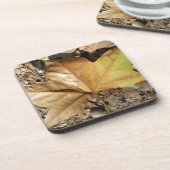 Kies und Blätter Untersetzer (Linke Seite)