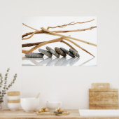 Kies und Treibholz Poster (Küche)