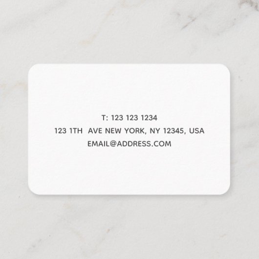 Kies Visitenkarte (Rückseite)