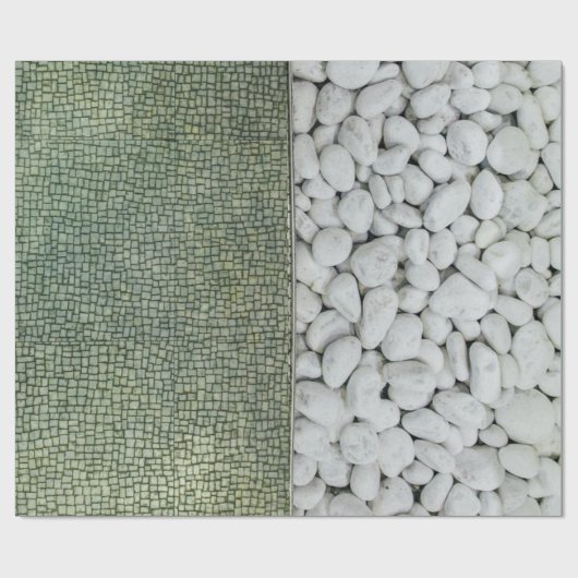 Kies, weißer Kiesel Geschenkpapier (Flach)