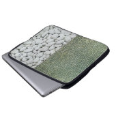 Kies, weißer Kiesel Laptopschutzhülle (Vorne Knopf)