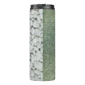 Kies, weißer Kiesel Thermosbecher (Rückseite)
