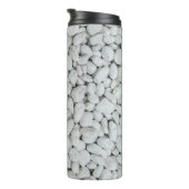 Kies, weißer Kiesel Thermosbecher (Nach rechts gedreht)