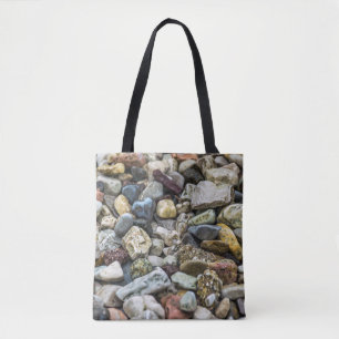 Kiesel auf einer Strand Taschen-Tasche Tasche