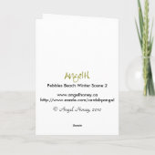 Kiesel Beach Winter Szene 2 Feiertagskarte (Rückseite)