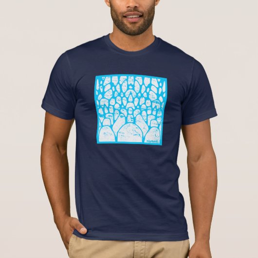 Kiesel blau und weiß T-Shirt (Vorderseite)