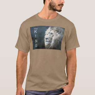 Kiesel-Farb-Elegantes-Pop-Art-Löwenkopf-Template T-Shirt