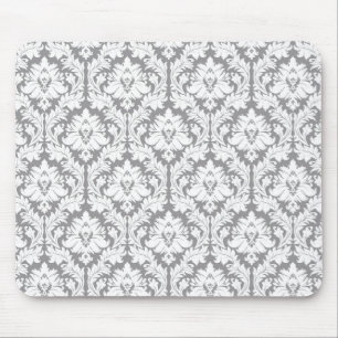 Kiesel-graues Damast-Muster Mousepad
