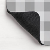 Kiesel-graues Ginghammuster Mousepad (Ecke)