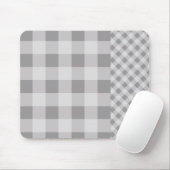 Kiesel-graues Ginghammuster Mousepad (Mit Mouse)