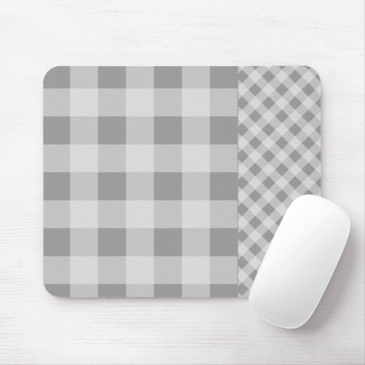 Kiesel-graues Ginghammuster Mousepad (Mit Mouse)