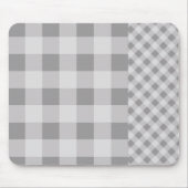 Kiesel-graues Ginghammuster Mousepad (Vorne)