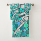 Kiesel Mosaik Kunst, Dichtung und Musik Badhandtuch Set (Insitu)