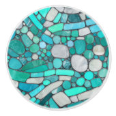 Kiesel Mosaik Kunst, Dichtung und Musik Keramikknauf (Vorderseite)