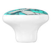 Kiesel Mosaik Kunst, Dichtung und Musik Keramikknauf (Seitenansicht)