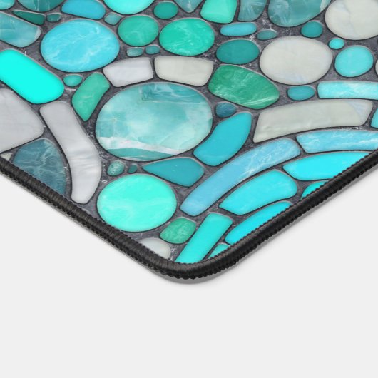 Kiesel Mosaik Kunst, Dichtung und Musik Schreibtischunterlage (Ecke)