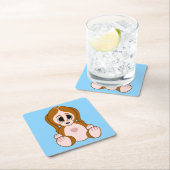 Kiesel Rechteckiger Pappuntersetzer (Vor Ort)