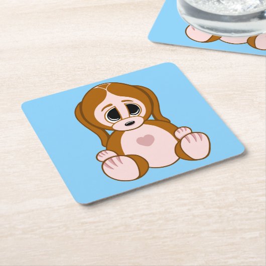 Kiesel Rechteckiger Pappuntersetzer (angewinkelt)