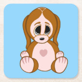 Kiesel Rechteckiger Pappuntersetzer (Vorderseite)