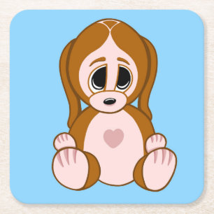 Kiesel Rechteckiger Pappuntersetzer