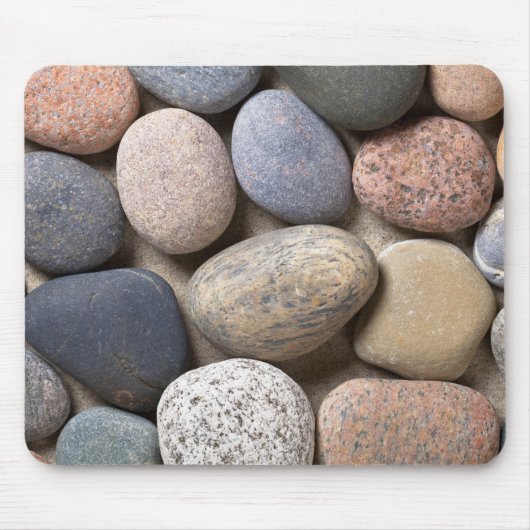 Kiesel-Steine auf Sand für Hintergrund Mousepad (Vorne)