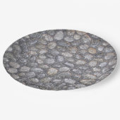 Kiesel Stones Felsen Natur Pappteller (Schrägansicht)