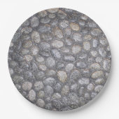 Kiesel Stones Felsen Natur Pappteller (Vorderseite)