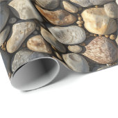 Kiesel Texture Wrapping Papier Rolle Geschenkpapier (Rolleneckpunkt)