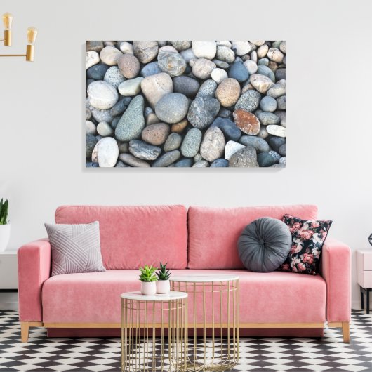 Kiesel Triptychon Kunst Leinwanddruck (Insitu (Wohnzimmer))