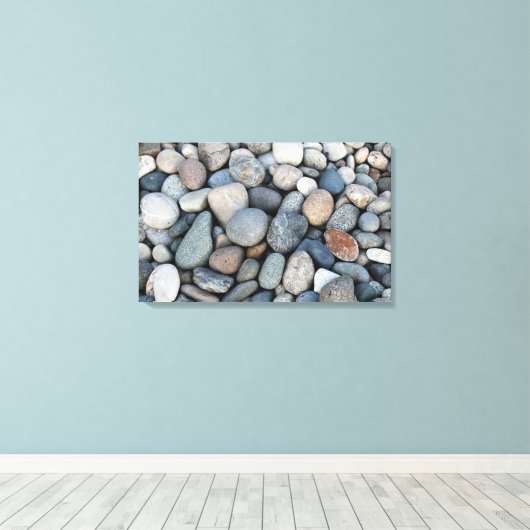 Kiesel Triptychon Kunst Leinwanddruck (Insitu (Holzboden))