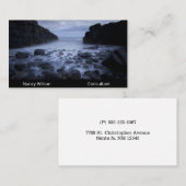 Kiesel und Felsen entlang der Küste des Ozeans Visitenkarte (Vorne/Hinten)