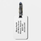 Kiesel und Felsen entlang der Uferlinie Luggag Gepäckanhänger (Rückseite vertikal)