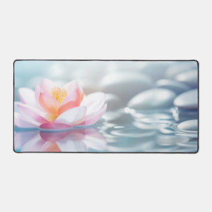Kiesel Wasser Blume Ruhe Friedlich Schreibtischunterlage