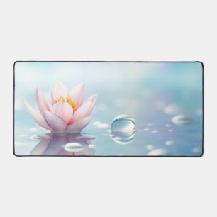 Kiesel Wasser Blume Ruhe Friedlich Schreibtischunterlage