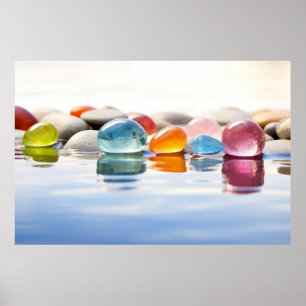 Kieselfarben Stille Friedliche Natur Poster