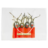 Kieselkunstren Weihnachtstasche Große Geschenktüte (Rückseite)