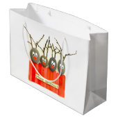 Kieselkunstren Weihnachtstasche Große Geschenktüte (Rückseite Schrägansicht)