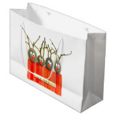 Kieselkunstren Weihnachtstasche Große Geschenktüte (Vorderseite Schrägansicht)