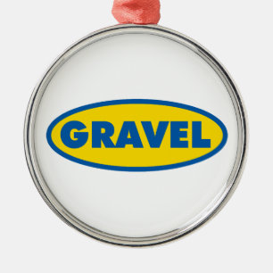 Kieselradfahren Gelbes Logo Ornament Aus Metall