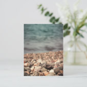 Kieselsteine am Strand Postkarte (Stehend Vorderseite)