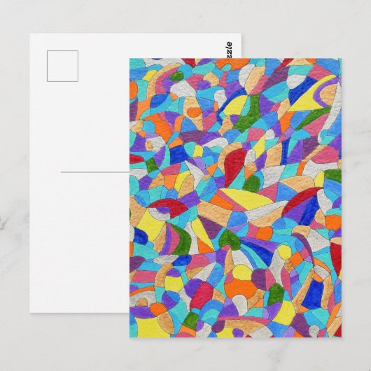 Kieselsteine am Strand Postkarte (Vorne/Hinten)