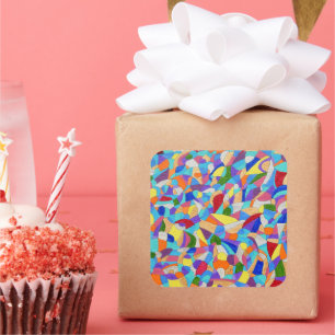 Kieselsteine am Strand Quadratischer Aufkleber