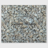 Kieselsteine auf Strandstein-Fotografie Geschenkpapier (Flach)