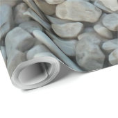 Kieselsteine auf Strandstein-Fotografie Geschenkpapier (Rolleneckpunkt)