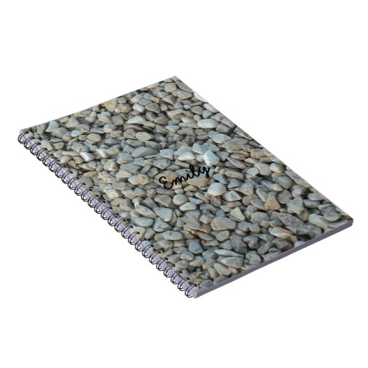 Kieselsteine auf Strandstein-Fotografie Notizblock (Rechte Seite)