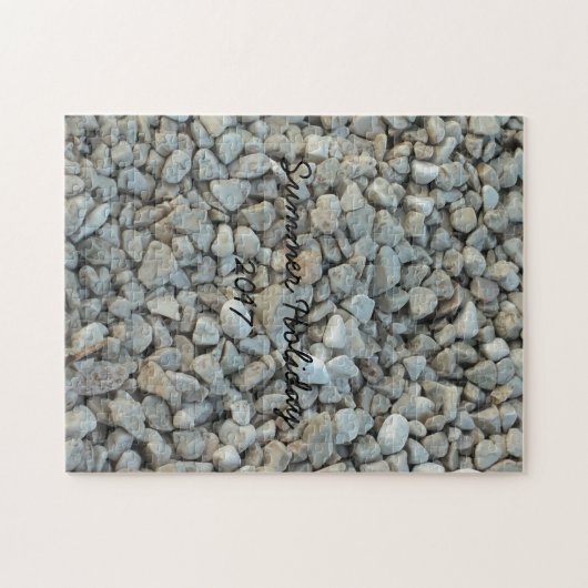 Kieselsteine auf Strandstein-Fotografie Puzzle (Horizontal)