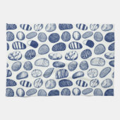 Kieselsteine - Cyanotypeffekt Handtuch (Horizontal)